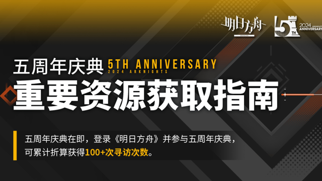 《明日方舟》五周年庆典重要资源获取指南图片