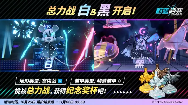 《蔚蓝档案》总力战预告【白&黑·室内战】图片