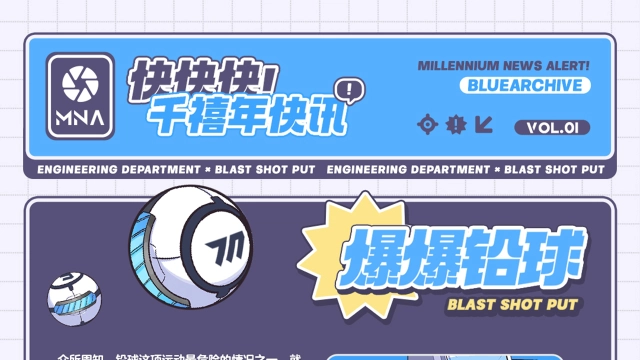 《蔚蓝档案》【快快快！千禧年快讯】Vol.01《爆爆铅球》图片