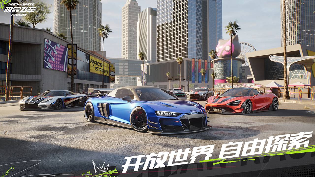 在沥青上的疾风追逐和街头竞速狂欢