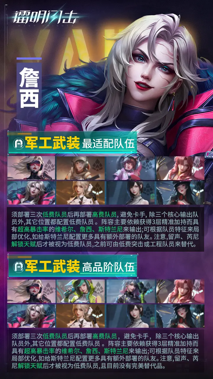 《鐳明閃擊》SSR多角色武器及陣容推薦【下】圖片_18