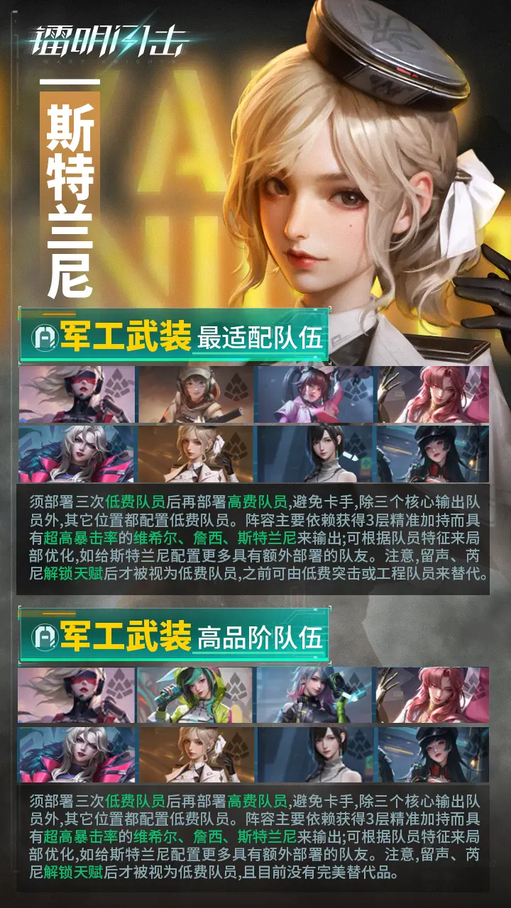 《鐳明閃擊》SSR多角色武器及陣容推薦【下】圖片_12