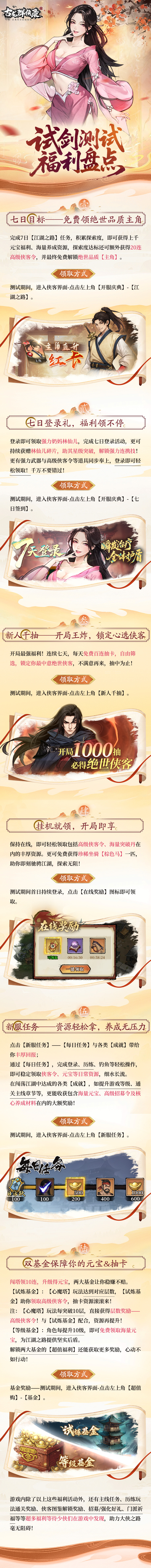 《古龙群侠录》【试剑】测试福利全解图片_1