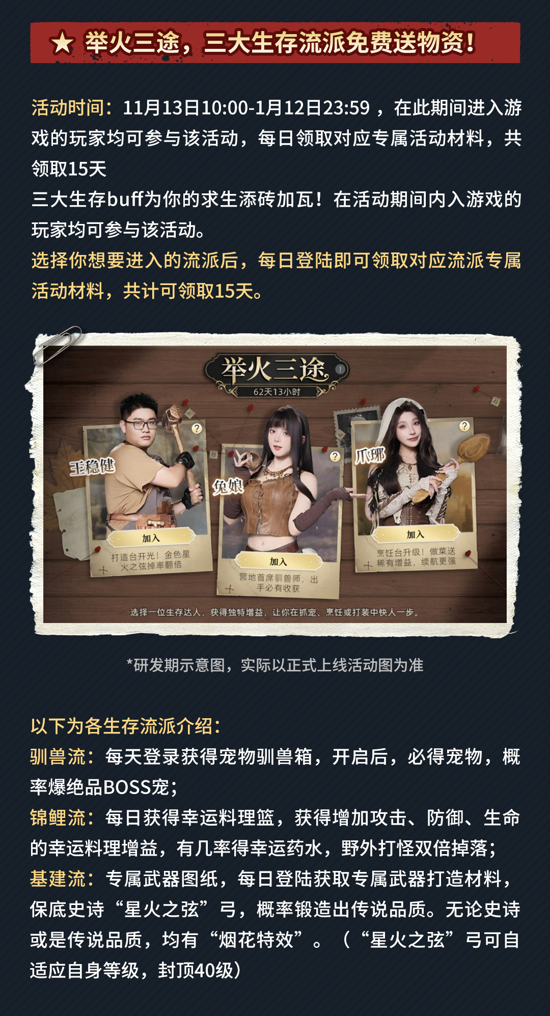 《荒原曙光》开服七大活动合集介绍图片_2