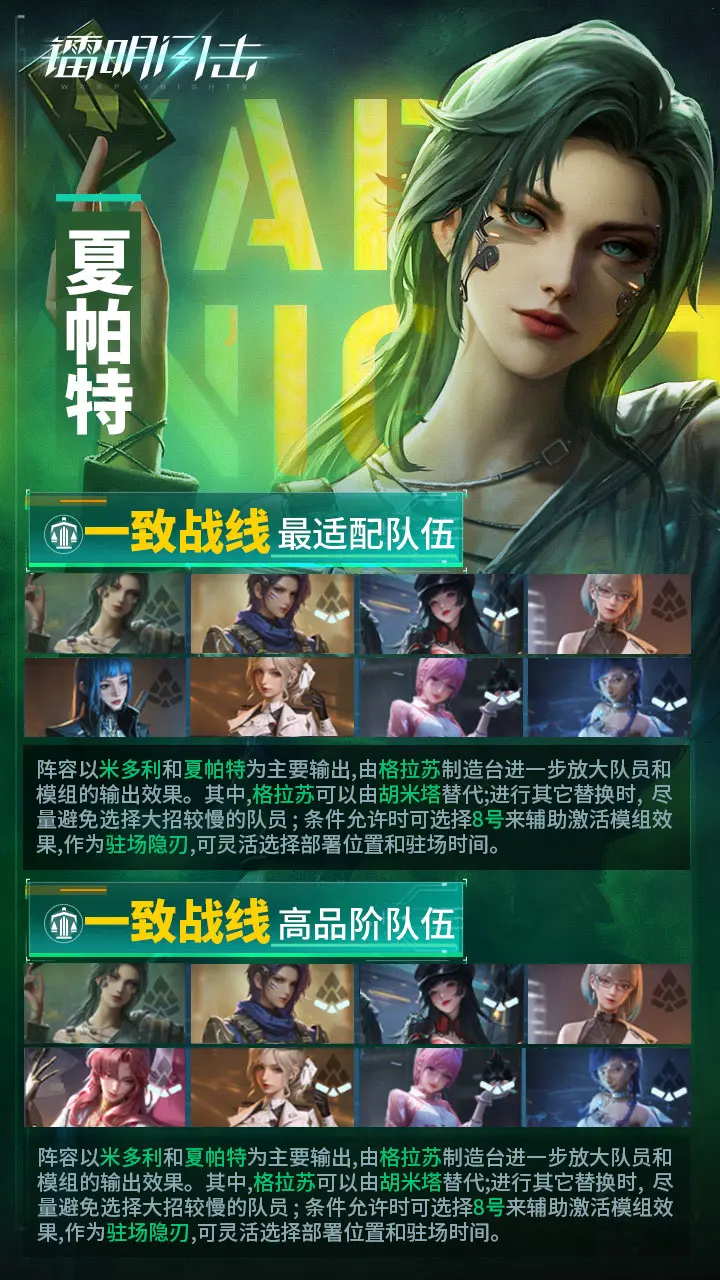 《鐳明閃擊》SSR多角色武器及陣容推薦【上】圖片_18