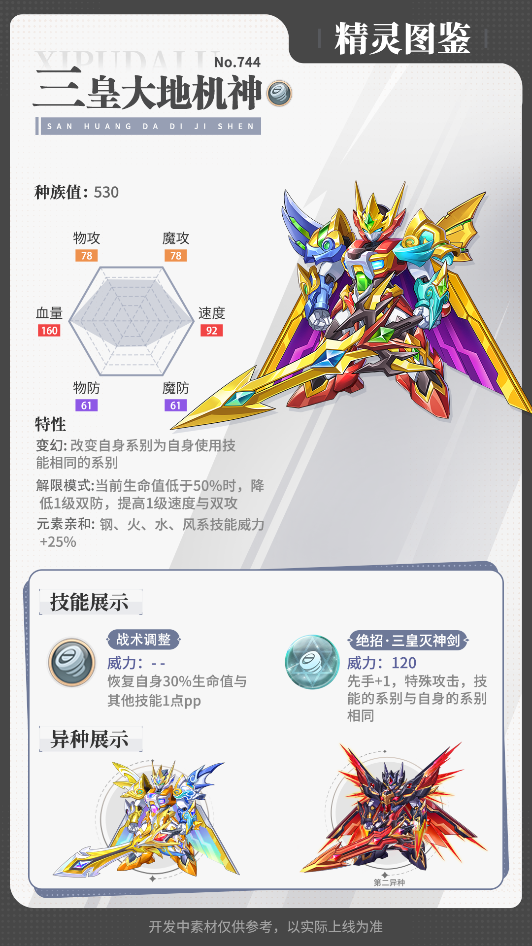 《西普大陸》精靈百科|神魄聯動系列&星塵戰(zhàn)王&三皇大地機神圖片_4