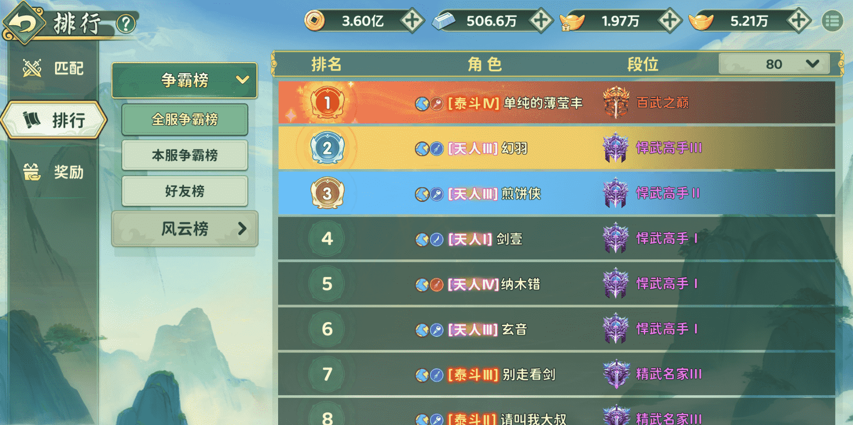 《热血江湖：归来》「风云争霸」开战！全服对决向玩法，争夺巅峰称号！图片_6