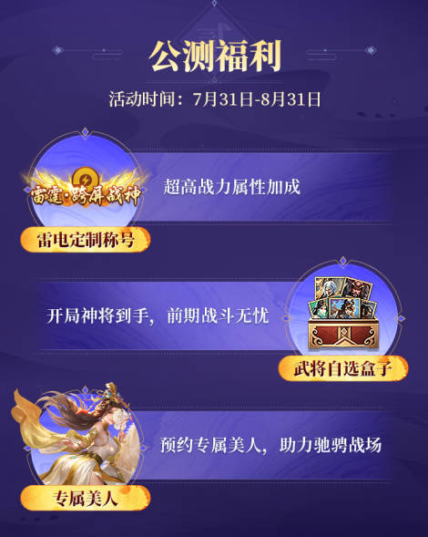 【公測福利】《王者將魂》8月1日首發(fā) 千抽開局 神將任選！圖片_2