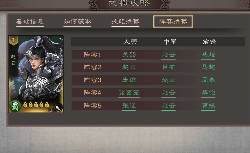 《三国乱世霸王》武将赵云攻略图片_4