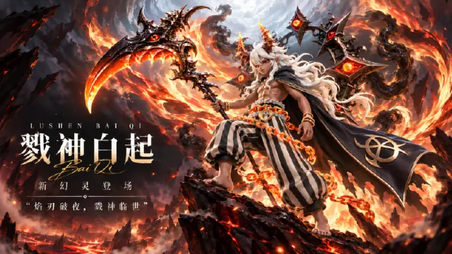 《大王请上阵》【幻灵·戮神白起】焰刃破空，戮神临世图片
