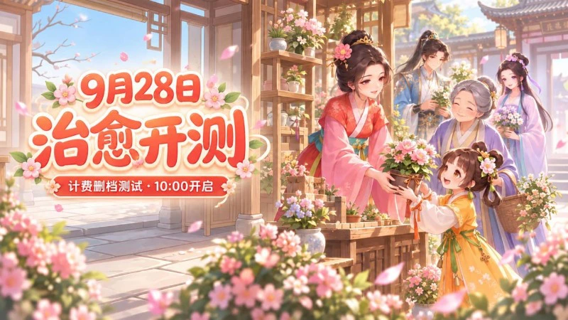 古风花田经营手游《江湖田园》计费删档测试 9 月 28 日治愈开启！图片