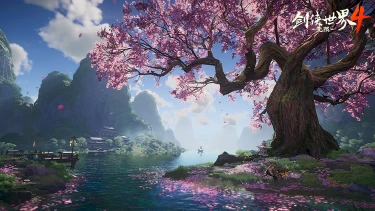《剑侠世界4:无限》江湖四季之景!无缝地图探索实录图片
