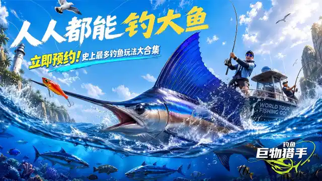 竿稍弯成满月,水底巨怪破浪而出!3D拟真钓鱼大作《钓鱼:巨物猎手》震撼来袭图片
