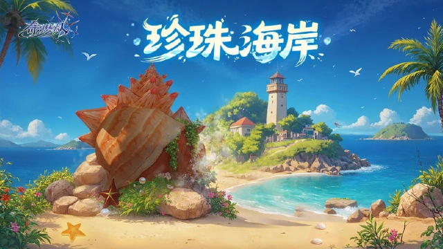 《奇幻梦旅人》【场景设定集】晚上睡不着，就来珍珠海岸数珍珠吧！图片