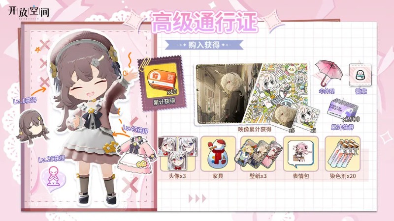 《开放空间》高级通行证奖励一览1126