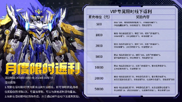 《太古封魔录2》国庆限时返利活动图片